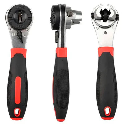 Llave de Carraca Ajustable Multifunción con Diseño Ergonómico